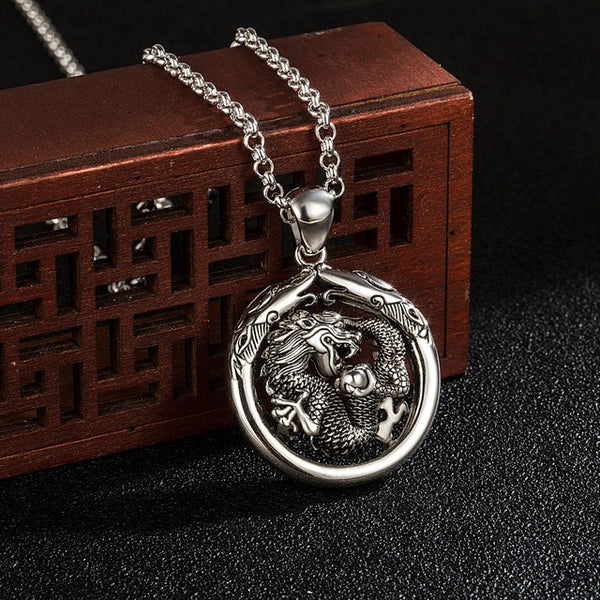 Vintage Style Men's Silver Necklace