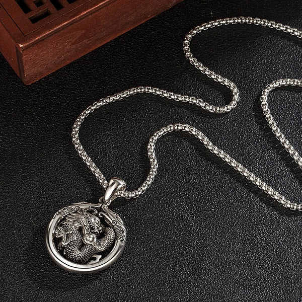 Vintage Style Men's Silver Necklace