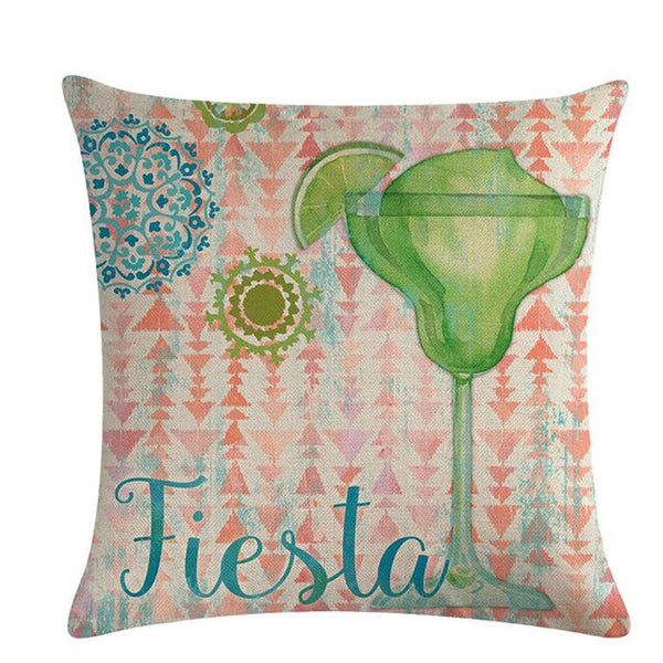 Wine Glass Pattern Pillow Case