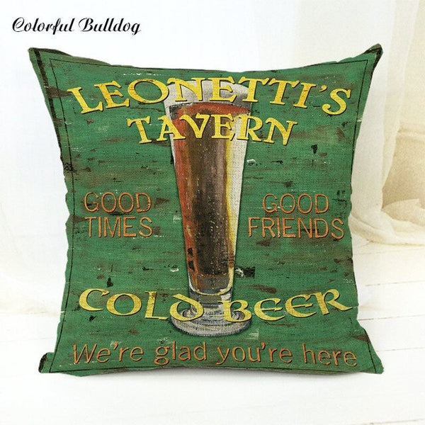 Wine Cold Beer Cushion Cover